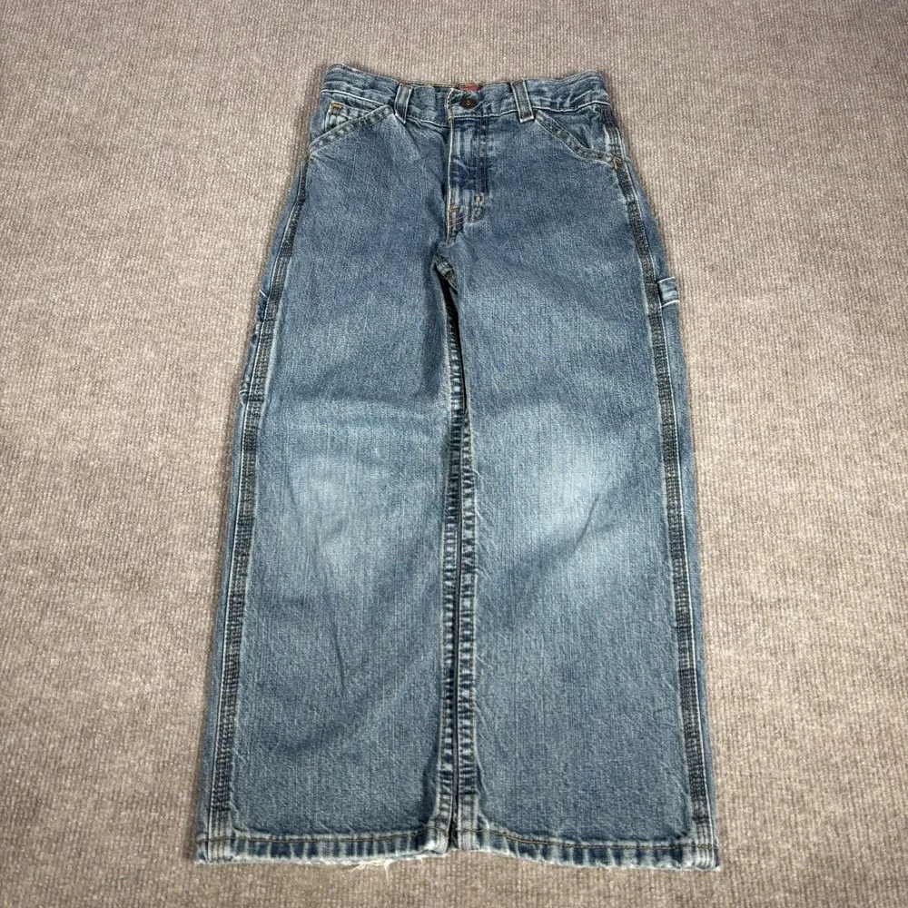 Vintage‎ Faded Glory Carpenter Jeans Youth Size 6 Relaxed Blue Denim Baggy Y2K